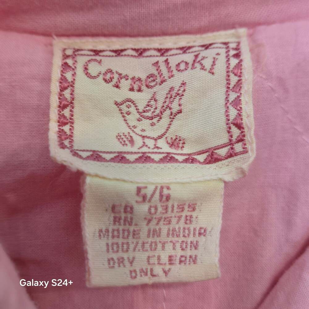 Cornelloki Girls Pink Applique Cotton Jacket - Picture 6 of 6